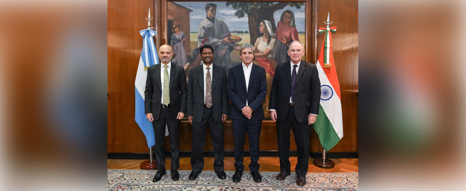 Ambassador Dinesh Bhatia along with Secretary of Mines, V.L. Kantha Rao met Minister of Economy, Luis Caputo and Luis E Lucero, Secretary of Mines of Argentina on 31 January 2025.