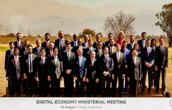 Honorable Minister of Electronics & Information Technology of India, Shri Ravi Shankar Prasad attended G 20 Ministeral meeting on Digital Economy at Salta, Argentina 
