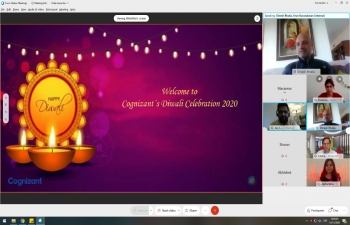 Ambassador Dinesh Bhatia wished delightful & prosperous Diwali  to young Indian professionals from Cognizant Argentina