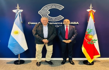 Ambassador Dinesh Bhatia  visited Casa de Catamarca & met Rubén Dusso, Vice Governor of Catamarca.