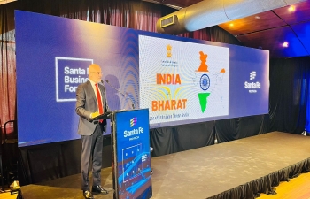 At invitation of Maximiliano Pullaro, Governor of Santa Fe, Ambassador Dinesh Bhatia narrated India’s remarkable growth story at Santa Fe Business Forum