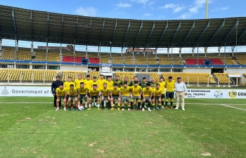 El Embajador Dinesh Bhatia agradece a Defensa y Justicia su destacada participación en el Bandodkar Trophy 2024 en GOA.