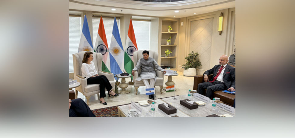 Ms. Diana Mondino, Minister of Foreign Affairs of Argentina met Mr. Piyush Goyal, Minister of Commerce and Industry of India on 08 October 2024. 