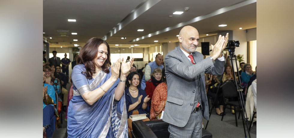 Ambassador Dinesh Bhatia and Mrs Seema Bhatia hosted Hindi Diwas on 27 September 2024