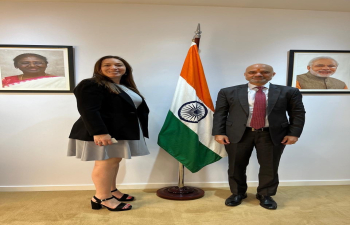 Ambassador Dinesh Bhatia was pleased to receive today Maria Eugenia Vidal , MP representing city of Buenos Aires & also President of Fundación Pensar. 